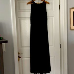 Black beaded waist gown
